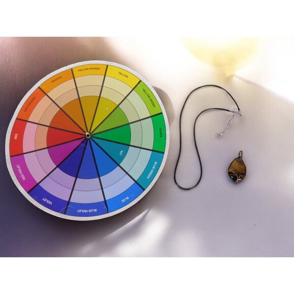 Tiger Eye Tree of Life Pendant Necklace Healing Crystal Jewelry 18" - Picture 4 of 6